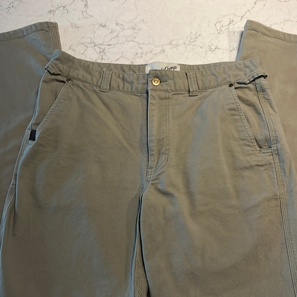 Men’s Duck Camp khaki pants, 34 Tall.